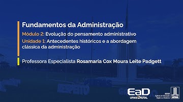 [UFMS Digital] Fundamentos da Administração - Módulo 2 - Unidade 1