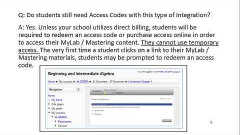 Moodle Custom Integration w/ MyLab & Mastering Instructor Overview