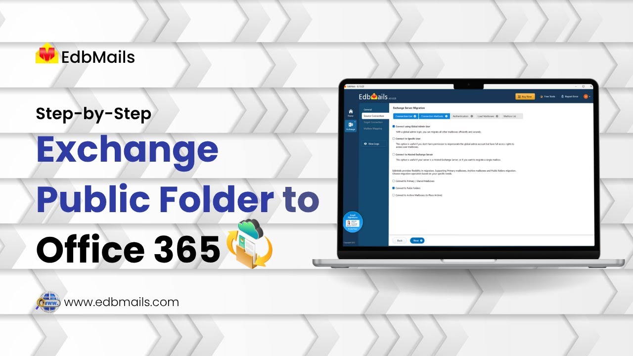 Exchange to Office 365 Public Folders Migration with EdbMails | Step-by ...