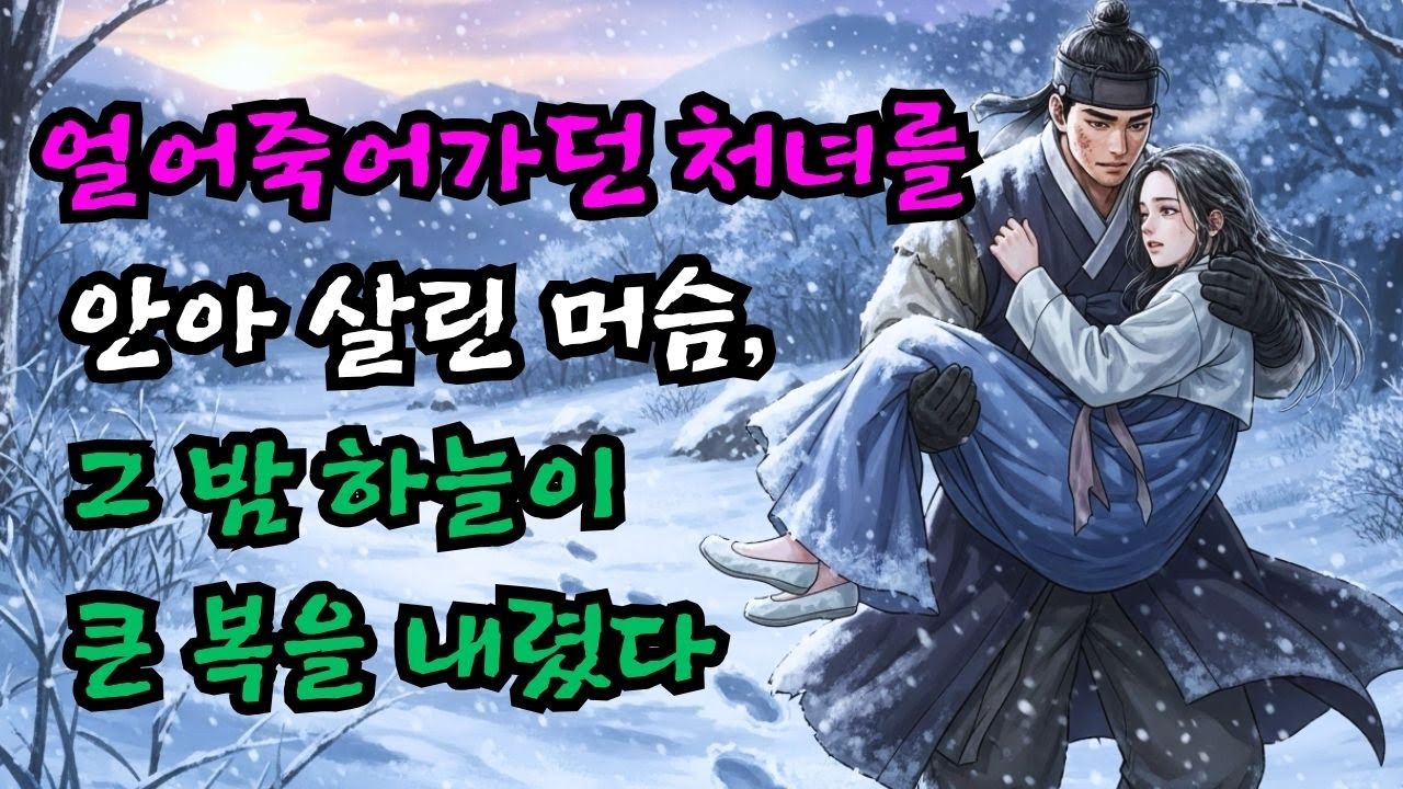 얼어죽어가던 처녀를 안아 살린 머슴, 그 밤 하늘이 큰 복을 내렸다