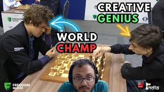 Dubov's amazing knight manoeuvre against Magnus Carlsen | Commentary by Sagar | World Rapid 2022