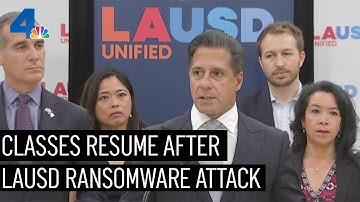 LAUSD Classes Resume After Ransomware Attack | NBCLA