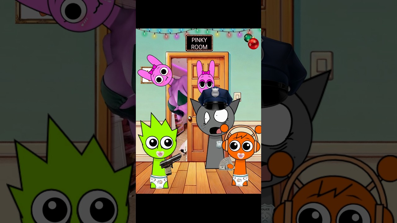POV : Baby Lime and Orange wants Pinky's But Gray on Duty 👮 | Increibox Sprunki
