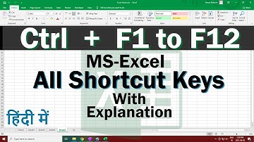 Ctrl + F1 to F12 Shortcut Keys - MS Excel | Microsoft Excel Shortcut Keys