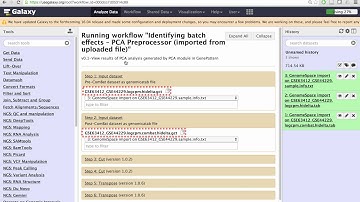 Importing and running a Galaxy workflow v2