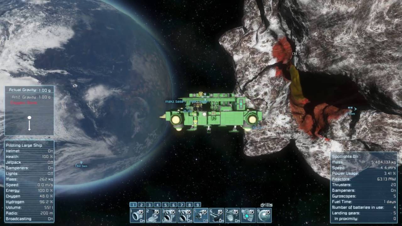 Space Engineers planet survival ep31 asteroid mining - YouTube