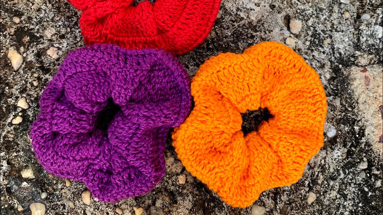 Xuxinha/FRUFRU/ SCRUNCHIES DE CROCHÊ RÁPIDO E FÁCIL