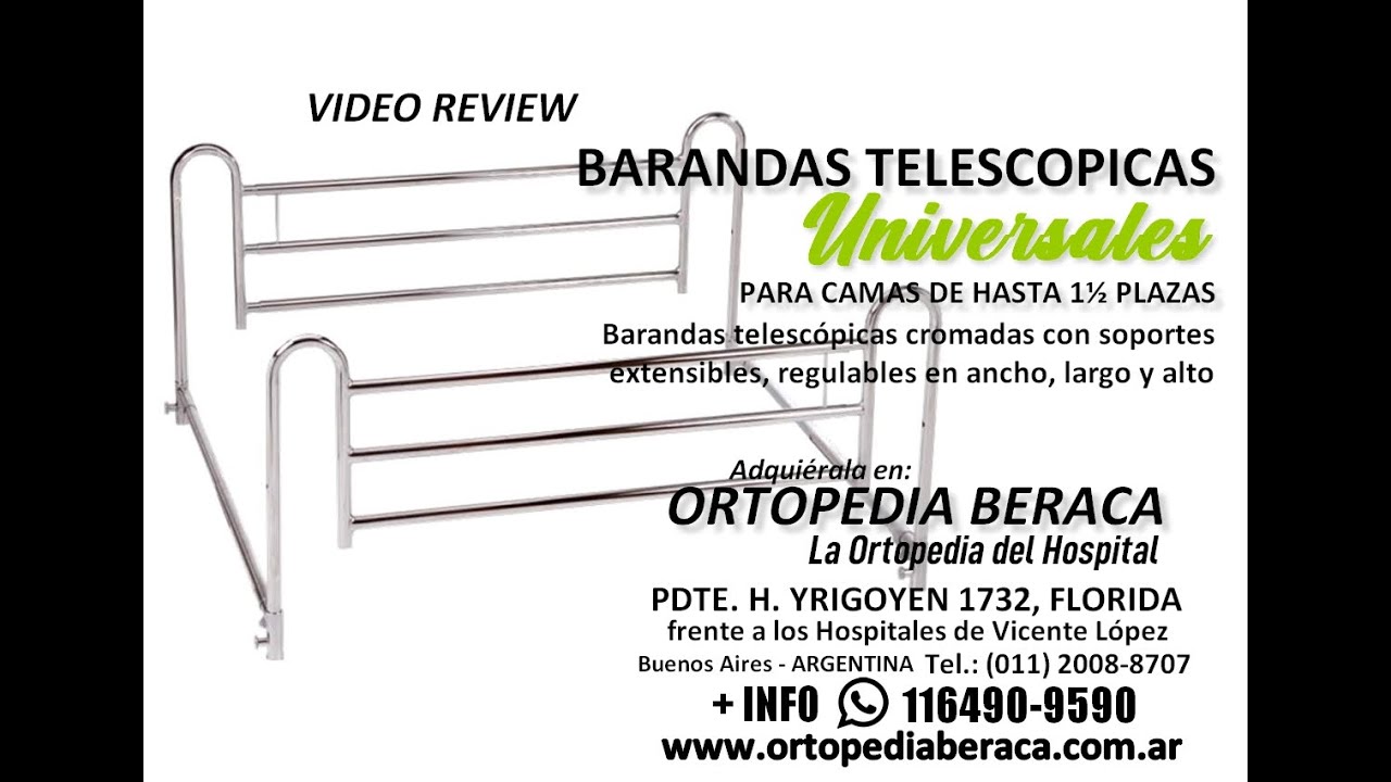 Una vez más Presta atención a Chimenea Barandas Telescopicas para Cama | Care Quip I104 - YouTube
