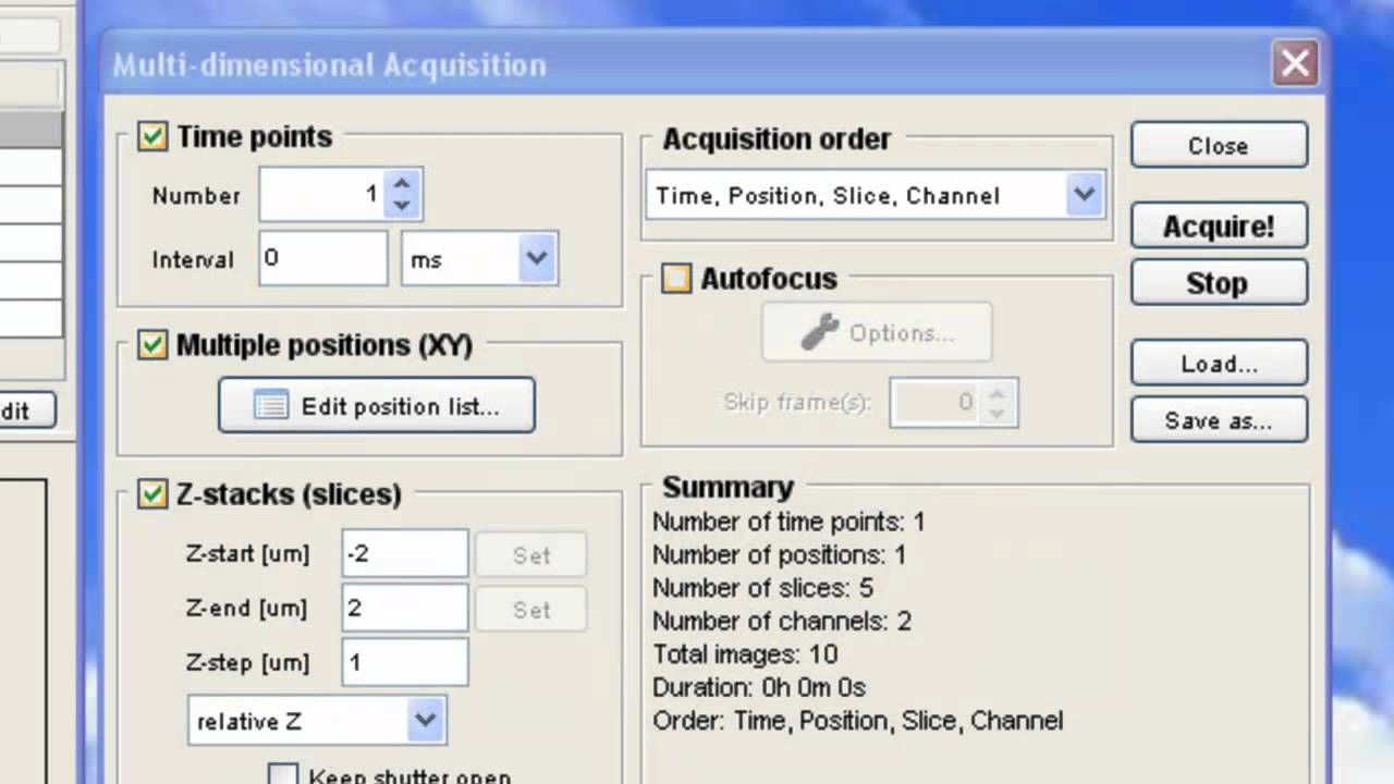 Multi-D in Micro-Manager