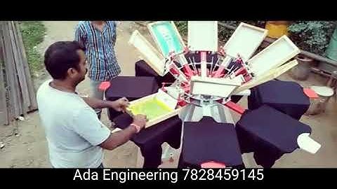 8 colour 8 station Screen printing Machine