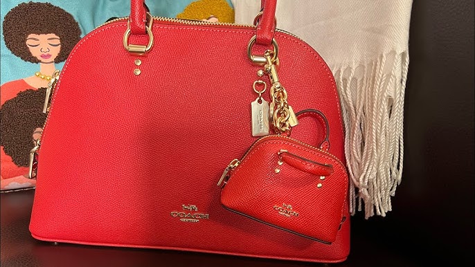 Coach Outlet Mini Katy Satchel Bag Charm in Red