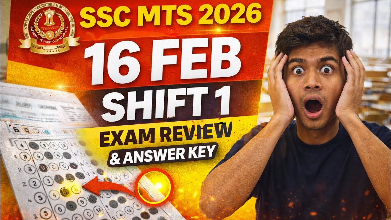 SSC MTS 16 February 2026 Shift 1 | Complete Exam Analysis | GK & English Questions
