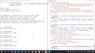 CREATING A STUDENT REGISTRATION DATABASE/ Applying text file Handling/MySQL database using python