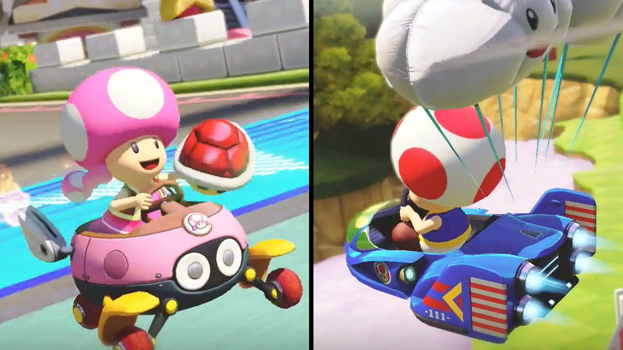 Mario Kart 8 Deluxe - Multiplayer - Banana Cup 50cc - Toadette vs Toad