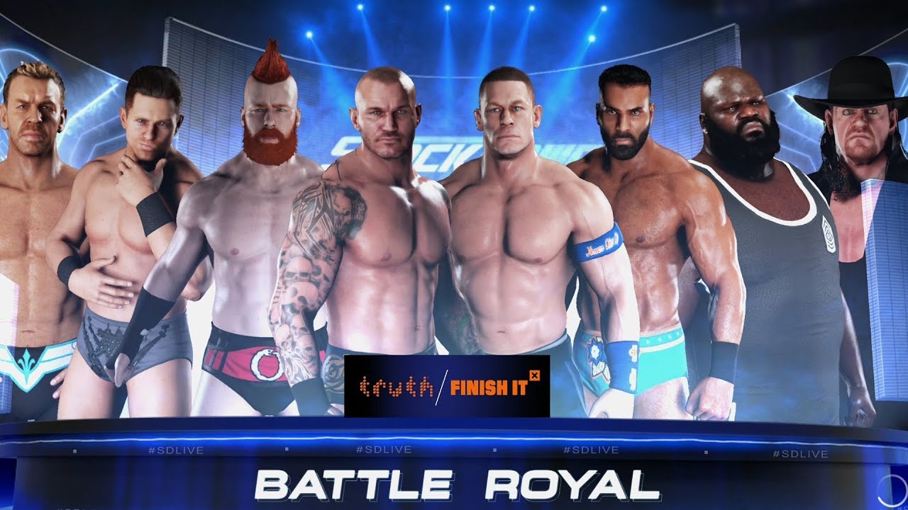 WWE 2K18 - 8-Man Battle Royal Match - Gameplay (PS4 HD) [1080p60FPS]