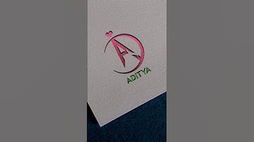 Aditya name logo design🔥Comment your name for next? #shorts #youtubeshorts #logo #trending