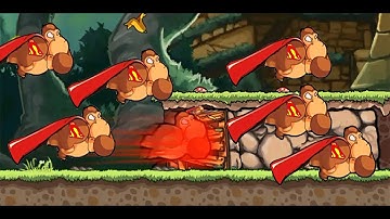 Banana Kong_In One Run_Power dash through the cave entrance- Power dash while swinging on a vine