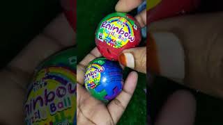 Rainbow  candy ball opening video #candy #shorts