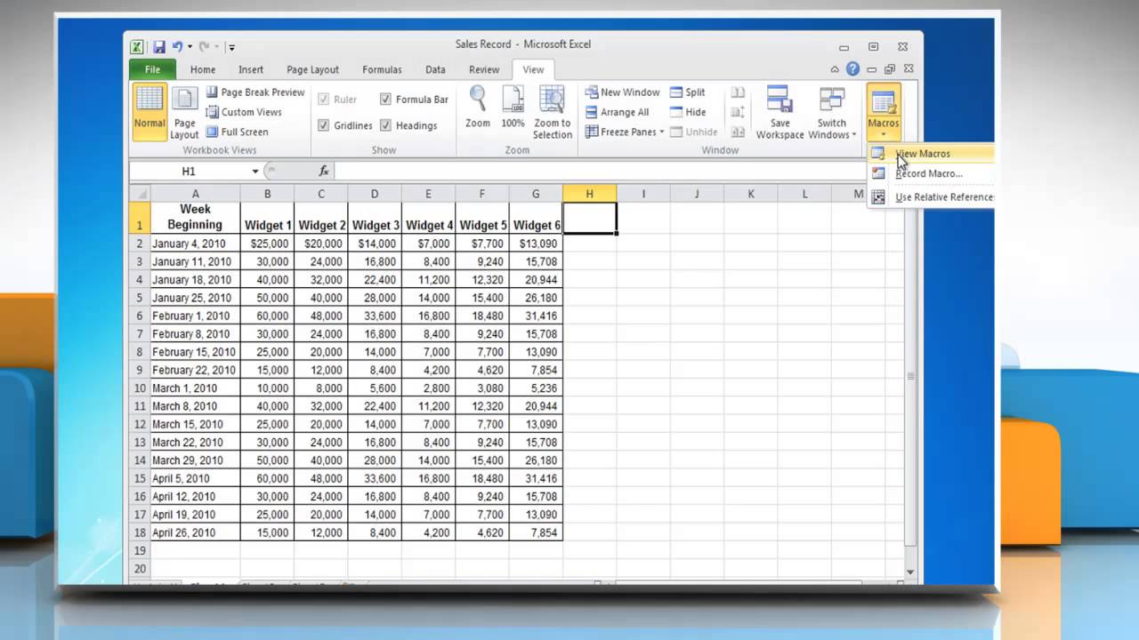 Escudriñar portátil arco Excel 2010: How to run a Macro - YouTube