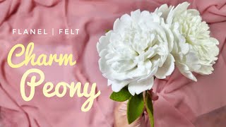 Charm Peony Felt Flower | Bunga Peony dari Flanel