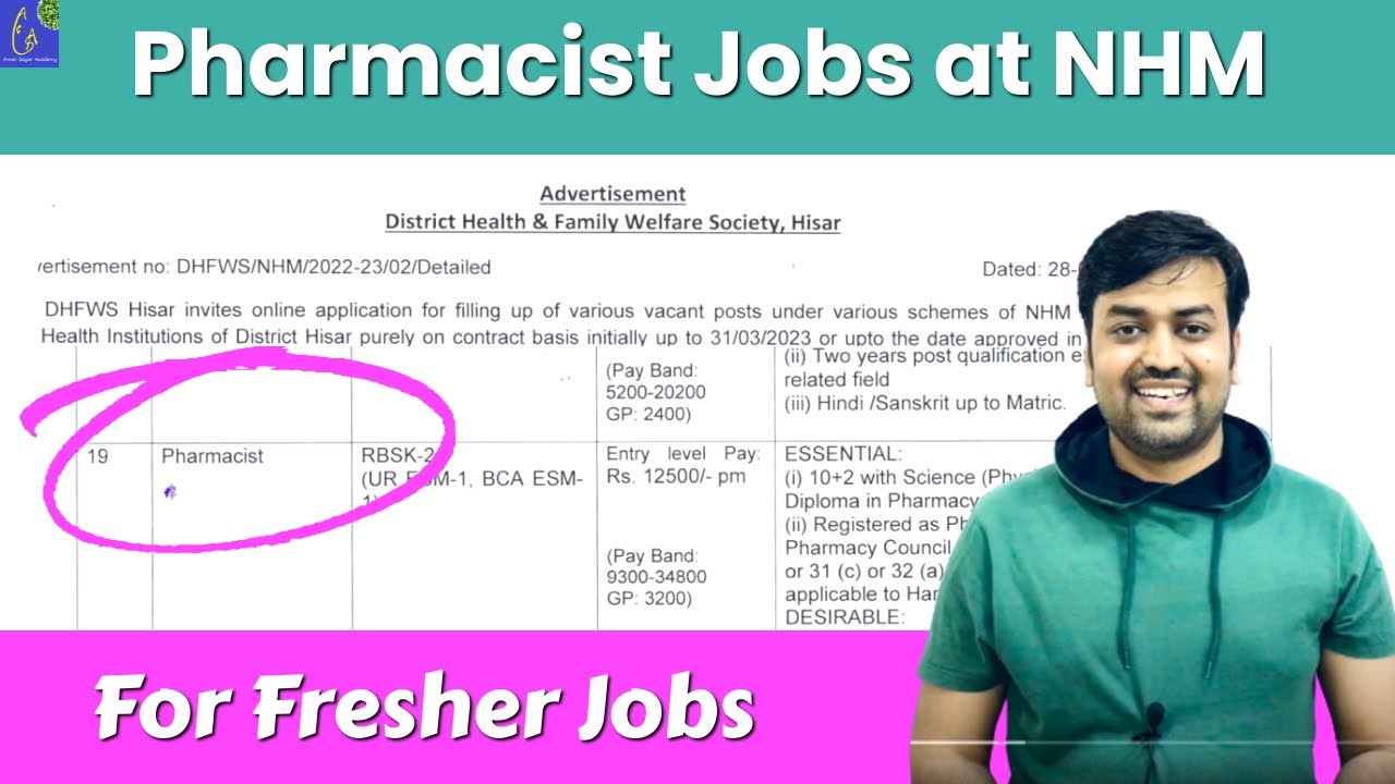 Pharmacist Jobs at NHM Pharma Jobs Update 2023 Job for Pharmacist