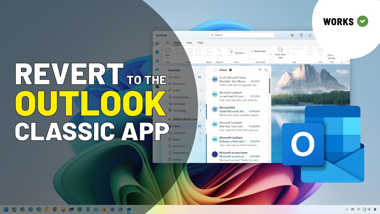 📩 Block new Outlook app and rollback to classic version on Windows 11 ...