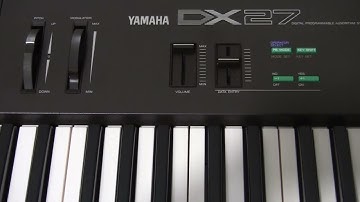 Yamaha DX27 - How to save your own sounds