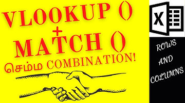 VLookup formula autofill column index number using Match formula explained in Tamil | Excel in Tamil