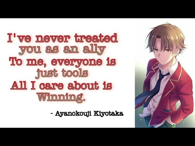 Curiosidades sobre Ayanokōji Kiyotaka o astro de Classroom of the Elite!