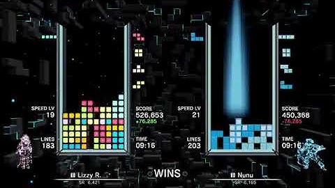 i got another win again in tetris effect connected score attack mode today!!!