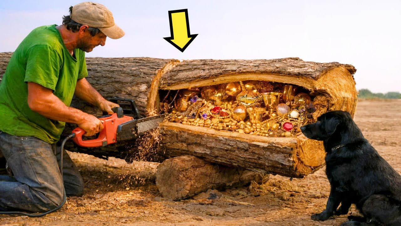 AUCUNE SCIE NE COUPAIT LE TRONC… EN L'OUVRANT IL EST RESTÉ FIGÉ VOYANT CE QU'IL Y AVAIT