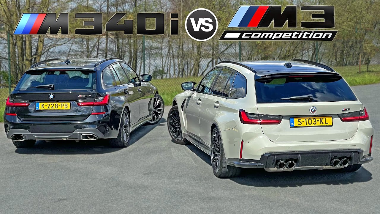 ⁣BMW M3 Touring vs M340i Touring STAGE 2 // REVIEW on AUTOBAHN