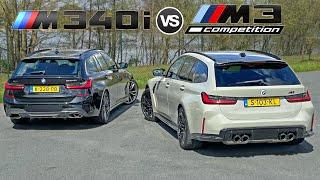 BMW M3 Touring vs M340i Touring STAGE 2 // REVIEW on AUTOBAHN