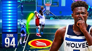 ANTHONY EDWARDS BUILD + 94 DUNK DUNK is UNSTOPPABLE in NBA 2K24! UNLIMITED CONTACT DUNKS