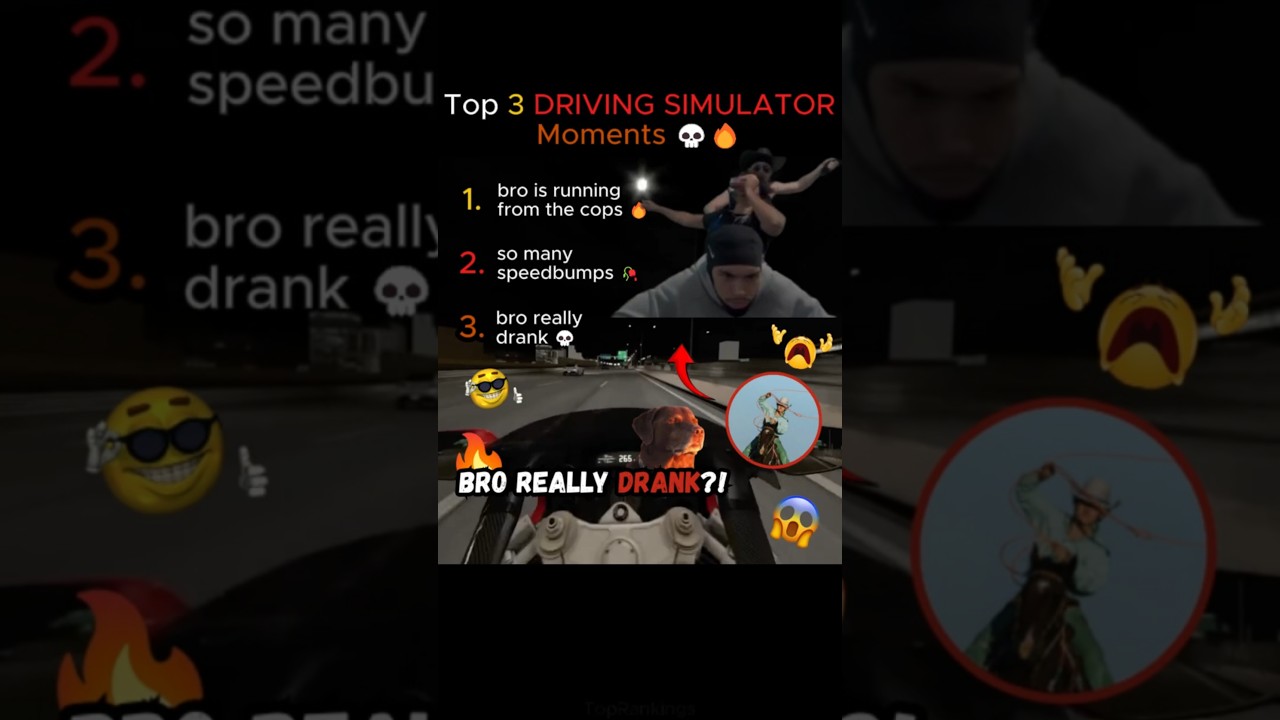 Top 3 DRIVING SIMULATOR Moments 💀🔥| Bro DRANK?!🥀