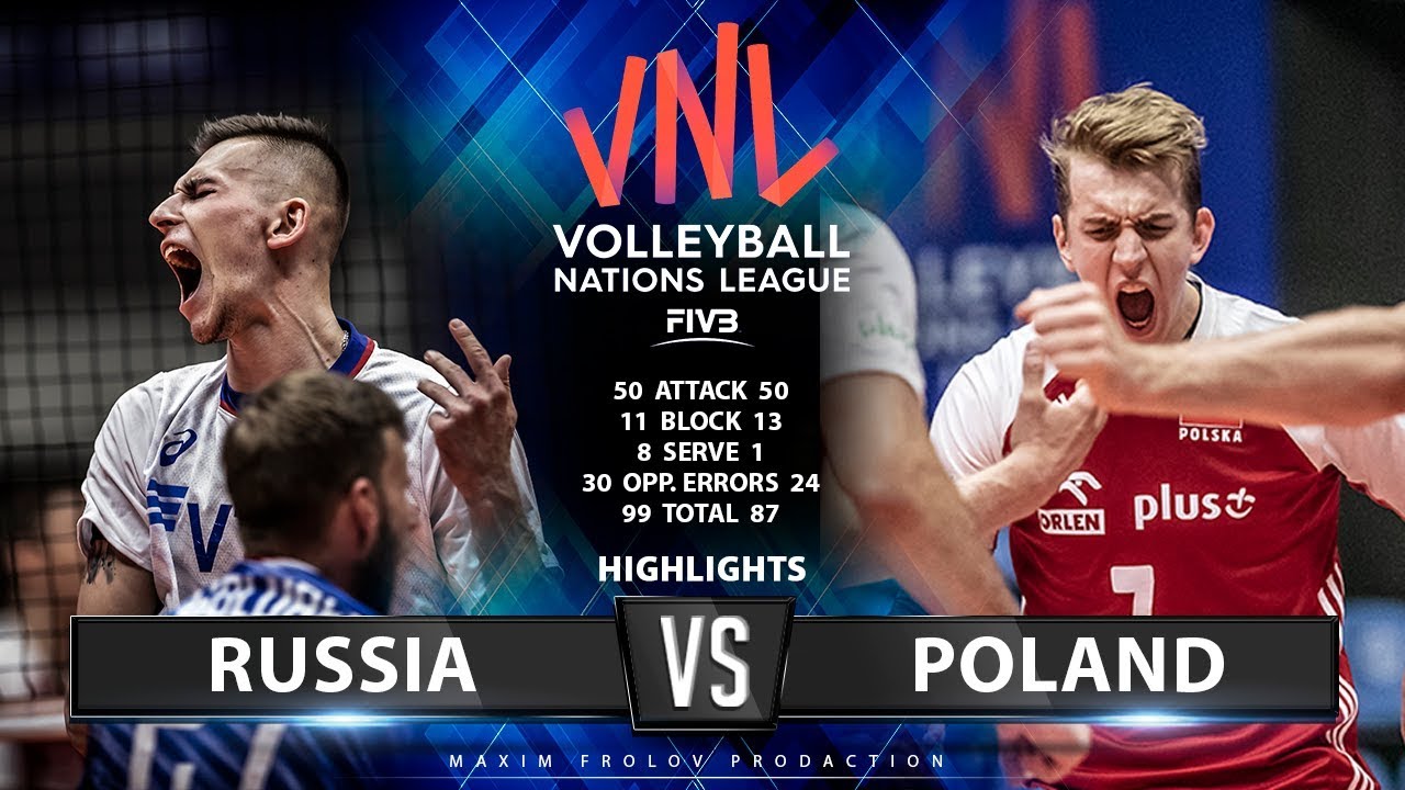 Russia vs Poland | Highlights Men's VNL 2019 - YouTube