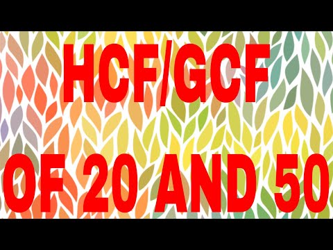 Video: Wie hoch ist der GCF von 50 und 90?