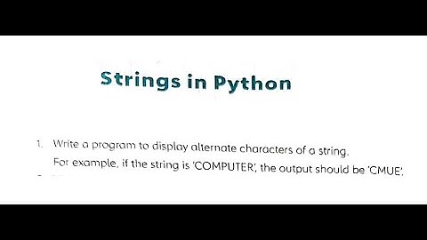 Python Program on Strings | Program to print alternate characters in a word
