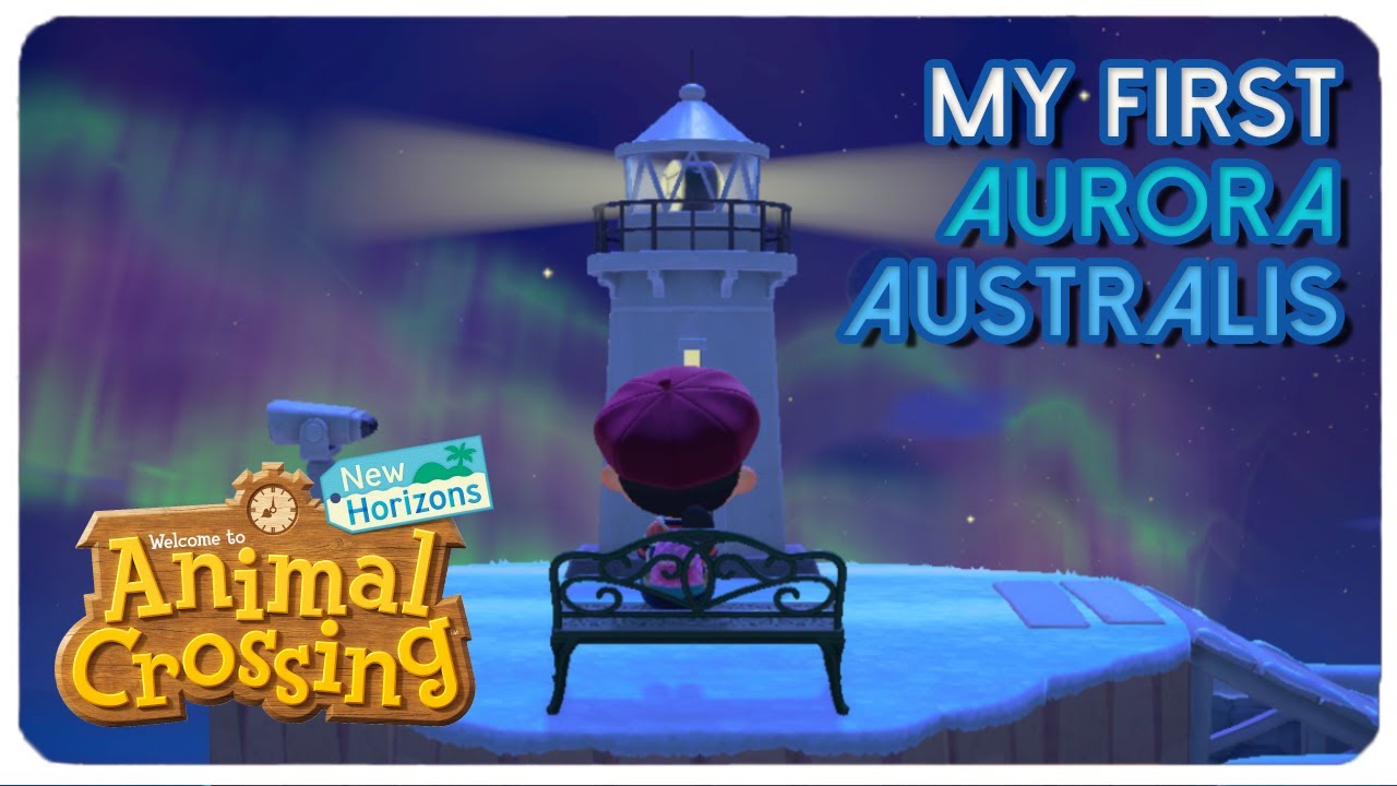 My first Aurora Australis/Southern Lights in Animal Crossing New