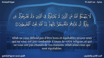 60 سورة الممتحنة - بصوت الشيخ محمد صديق المنشاوي | مترجمة باللغة الفرنسية