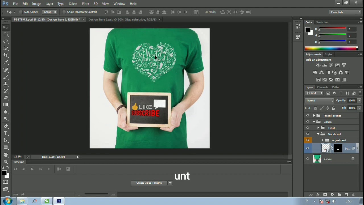 Download Cara Membuat MOCKUP Kaos di Photoshop 2020 - YouTube