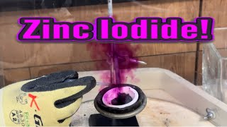 Synthesizing Zinc Iodide in RamZland!⚗️ Zn+I2→ZnI2 #STEM #ScienceForKids #RamZland #Chemistry