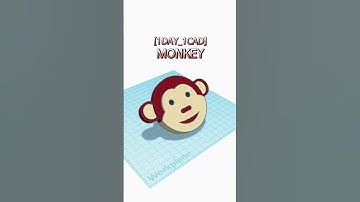 [1DAY_1CAD] MONKEY #shorts #tinkercad #project