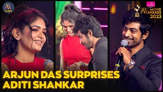 Arjun Das Surprises Aditi Shankar | Madura Veeran Live | Leo or JD? | JFW Movie Awards 2023