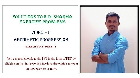 RD Sharma Exercise 9.4  Class 10 #arithmeticprogression #maths #sslc