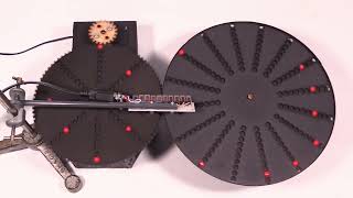 turntable sequencer: geared wheels - ball bearings phasing pattern