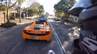 Supermoto: Mclarren 650s Race? + Stoppie Infront Of Granny And Grandaughter