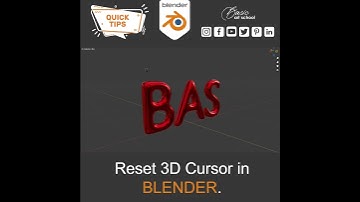 Reset 3D Cursor in Blender #Shorts