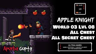 Apple Knight World 3 Level 8 | All Chest &amp; Secret Chests | Ultra Hard |