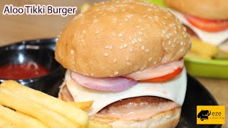 Aloo Tikki Burger || Restaurant style Aloo Tikki burger at home || mcdonalds style aloo tikki burger